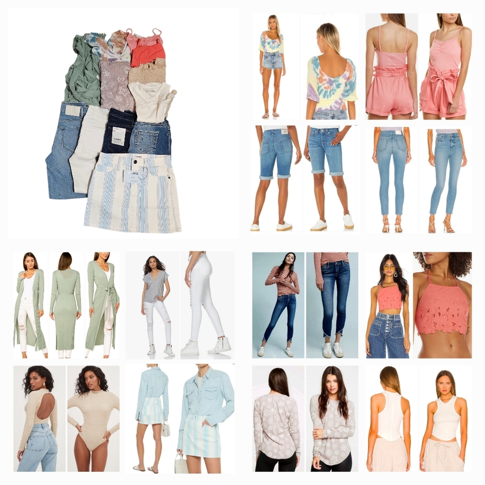 Top and Jean 12 Piece Bundle XS NWT We The Free, Frame, GRLFRND